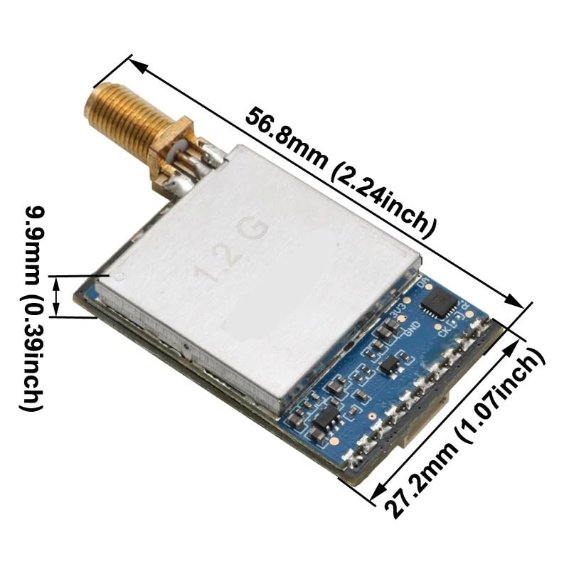 1 pz RX1264-CPB 1.2G VRX, ricevitore video wireless 64CH FPV NTSC/PAL | Ingresso 12V 120mA, pulsante di selezione canale, supporto NTSC/PAL, ricezione video wireless for sistema FPV