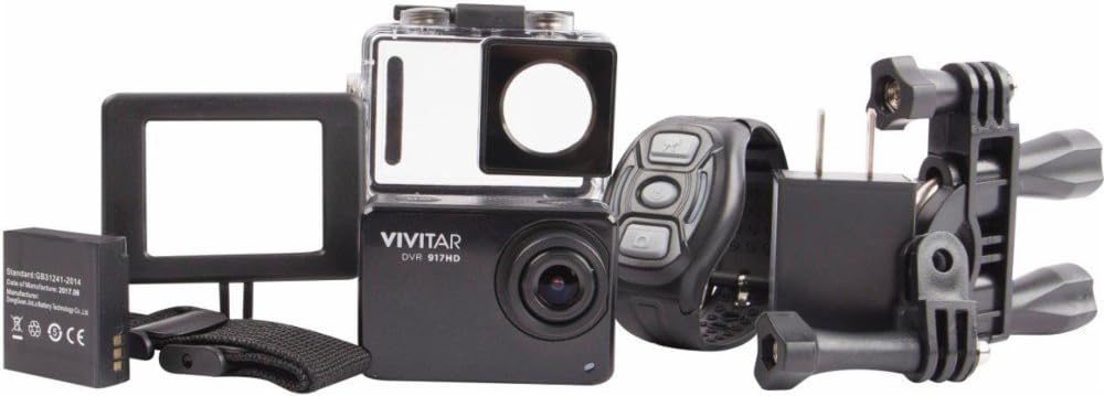 Vivitar DVR917HD camera inside an open waterproof case