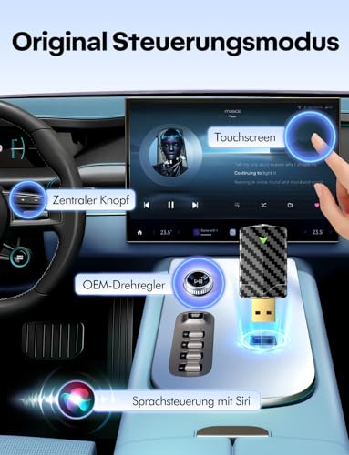 CODONOVA 2026 Pro Mini CarPlay Wireless Adapter–Android Auto Wireless Adapter, Plug & Play, USB-A/USB-C, Stabil und Kompakt für Flüssiges Fahren, Kompatibel mit Autos ab 2016, iOS 10+ und Android 10+
