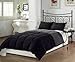 Chezmoi Collection 2-Piece Super Soft Goose Down Alternative Reversible Comforter Set, Twin X-Large, Black Grey