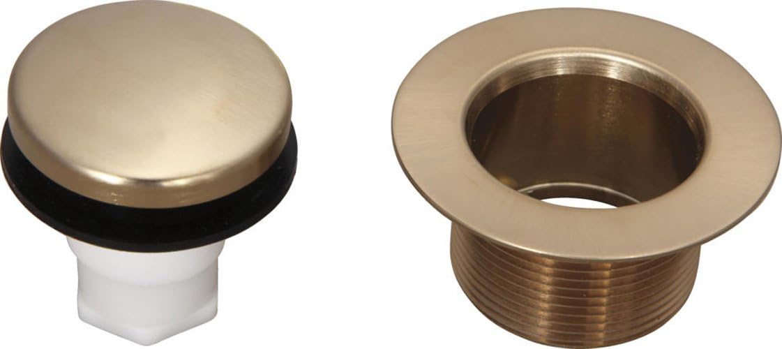 Modern Stainless Steel Toe-Tap Tub Drain in Champagne Bronze