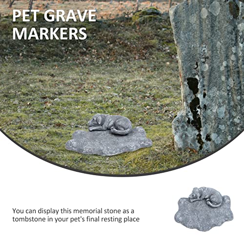 Statue de chiot en résine robuste et marqueur de tombe de qualité - 5