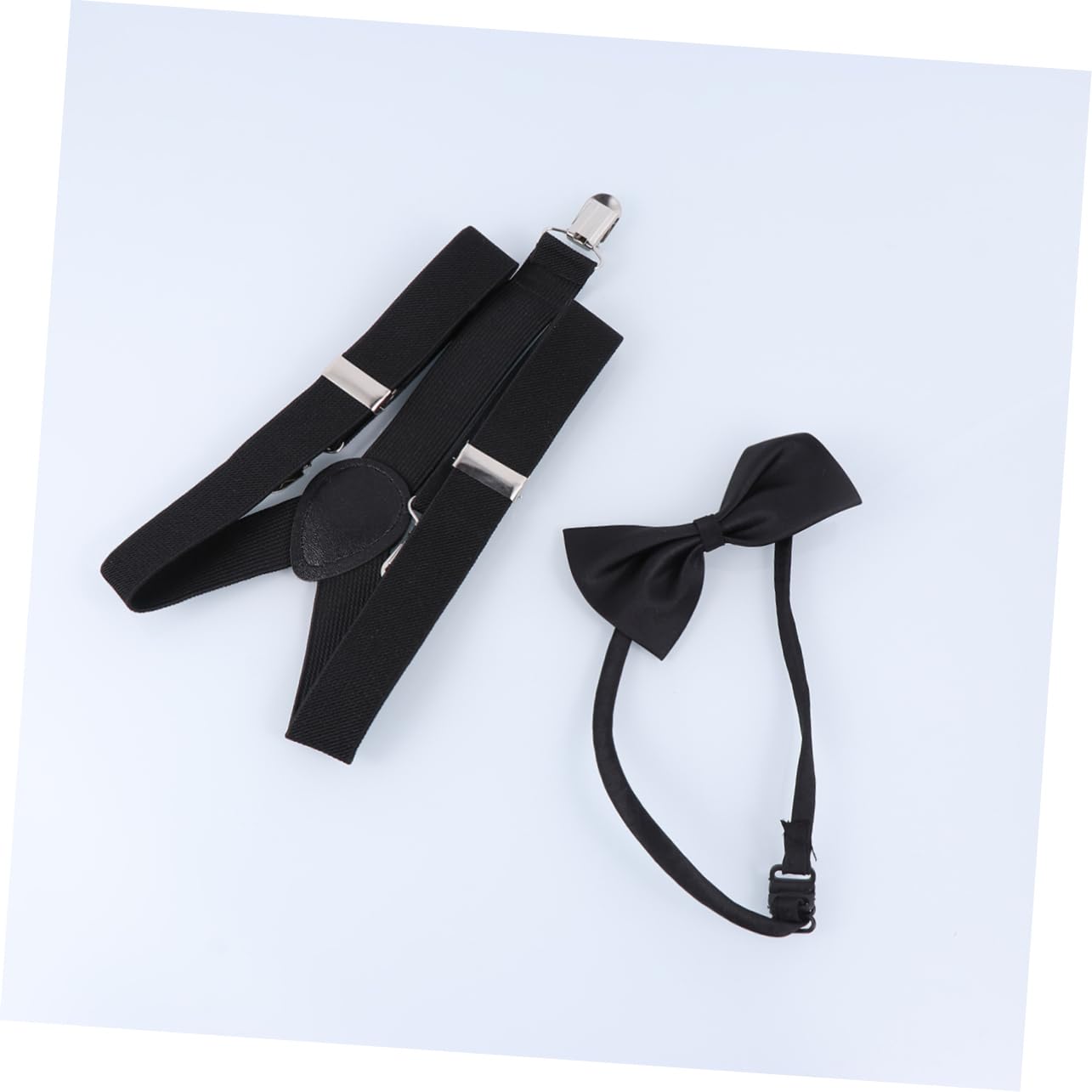 SHERCHPRY 3pezzi Bretelle Regolabili Per Ragazzo Ragazza Con Bretelle Elastico Back Per Occasioni Speciali Colore Nero