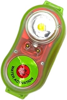 Hiessgozy chaleco salvavidas luz de rescate de incendios luces de posición activadas por agua luz estroboscópica para hombres supervivencia por la borda