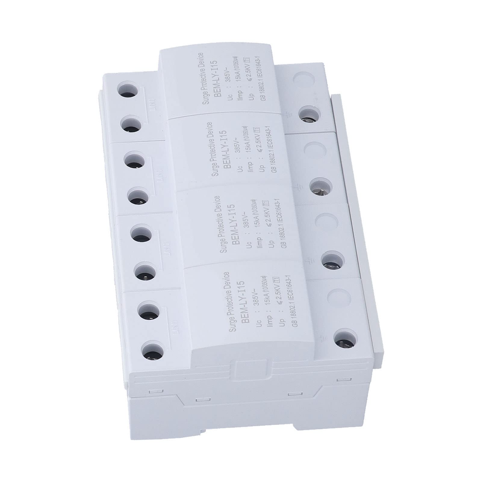 Generic Dispositif de Protection Contre Les Surtensions 15KA, Parafoudre Haute Performance pour Usage Résidentiel, 220V/385V, Matériau en Nylon Ignifuge