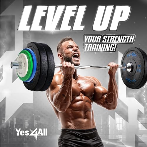 Image of Yes4All Fractional Weight Plates Set, Available In Steel And Rubber, Set of 2 /4 /6 Plates in 1.25LB, 2.5LB, or 5LB Sizes, Micro Change Plates for Dumbbell and Olympic Barbell Weightlifting