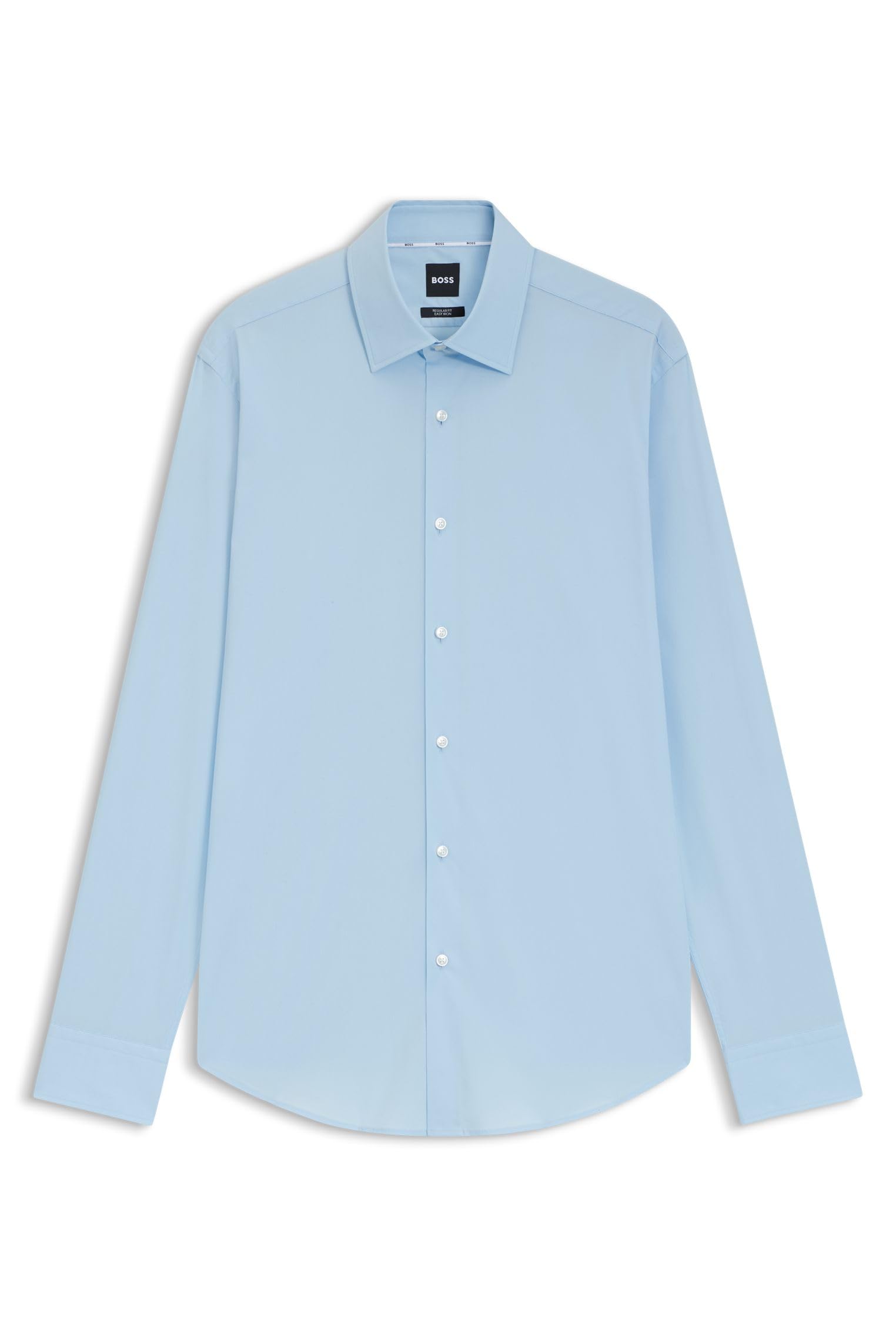 Boss Men's Blue H-Joe-Kent Shirt, Impeccable Tailoring in Size 39, Sports Direct