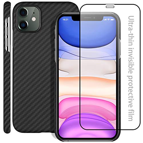 Denfany Carbon iPhone 11 Case 6.1" [Real Body Armor Material] Slim Lightweight Minimalist