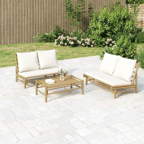 Tidyard Juego de Muebles de Jardín de Bambú   Comodidad y Elegancia Natural Modelo YFXLRZJ 363454ES