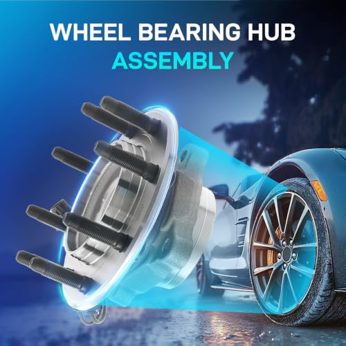 Image of BDELI 515098 2Pcs Front Wheel Hub Bearing Assembly for 2007-2010 Chevy Silverado 2500 /3500HD, GMC Sierra 2500 /3500HD, 2007-2013 Suburban 2500, Yukon XL 2500, 2008 2009 Hummer H2, 8 Lugs w /ABS