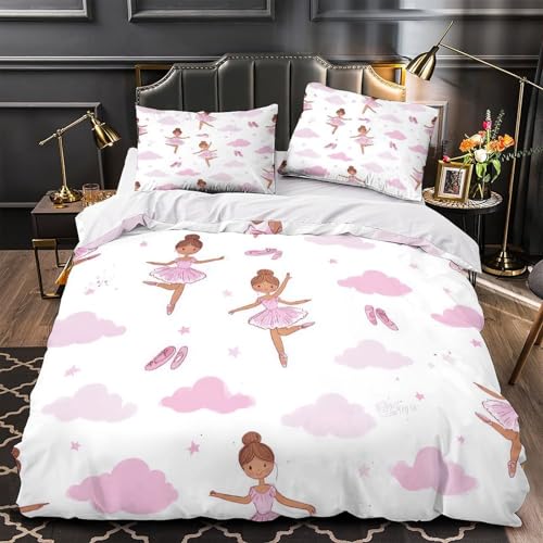 Parure de lit danseurs de ballet 3D microfibre 260x220 cm