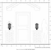 Vista 5 de Livex Lighting 20686-14 - Luz de poste negra con textura de 1 luz