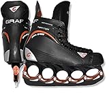 schlittschuhe kufen schleifen münchen Amateur Topmodell mit hoher seitlicher Stabilität Glattes Aussenmaterial rotes Komfort-Futter t-blade Kufensystem Sondermodell mit schwarzem Holder und Runner mit Rotem Stabilisator und Clip