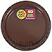 Amscan AMI 650013.111 Amscan Chocolate Brown Big Party Pack Dinner Plates (50 Count), 1, brown