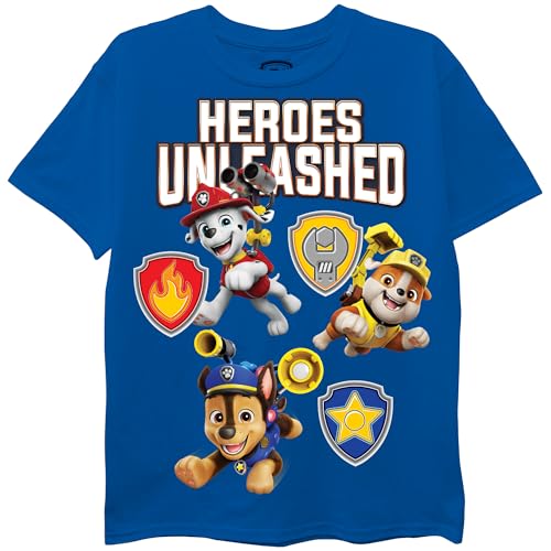 Nickelodeon Boys' Paw Patrol Chase, Marshall, Rubble Tee-Sizes 2-7