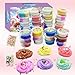 pokujyrt Butter Slime Kit with Multiple Colors, 42 Packed Slimes with 24 Decorative Toppings, Sprinkles, Craft Toy, Party Favors for Kids, Gift for Girl and Boys 6 7 8 9 10 11 12