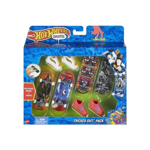 Fingerboard Hot Wheels Mattel Skate avec graphismes exclusifs Tony Hawk Tricked Out Pack