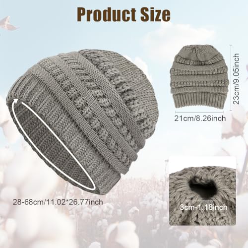 weichem Acryl-Strick und Fleece-Innenfutter - Detailansicht von AUYAO Pony Strickmütze Test 2026 – Dealfoxx.de