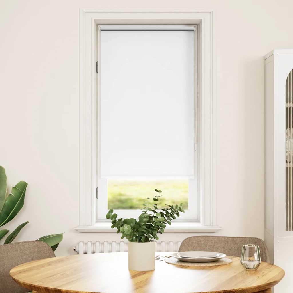 Store enrouleur occultant - Blanc - 40 x 100 cm - Largeur du tissu - 100 % occultant - En polyester opaque - Pour chambre à coucher, salon, bureau - Avec accessoires de montage et chaîne