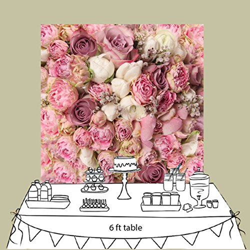 Kulisse für Bridal Shower Desktop Fotografie Hochzeit Wand Dekoration Baby Foto Prop D-8059 (150x150cm DE) Cover