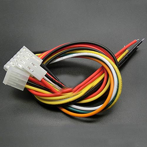 Davitu CH3.96 Single Head Wire Coloured Line Connection 2P 3P 4P 5P 6P 8P Terminal Cable 30cm The Other End Tin Plating 100pcs - (Pins: 4P)