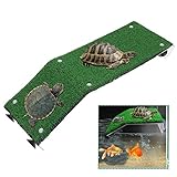 【Diseño flotante automático】El muelle de tortugas es una plataforma de calentamiento con pilones de soporte que succionan hasta el fondo del tanque para mantenerlo en su lugar mientras el muelle flotante sube con el nivel del agua.