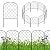 ABQ Decorative Garden Fence 10 Pack, 10.83ft (L) x 24in (H) Animal Barrier Fencing for Dog, Rustproof Metal Wire Flower Edging Border for Yard Outside Patio Landscape Decor, Arched