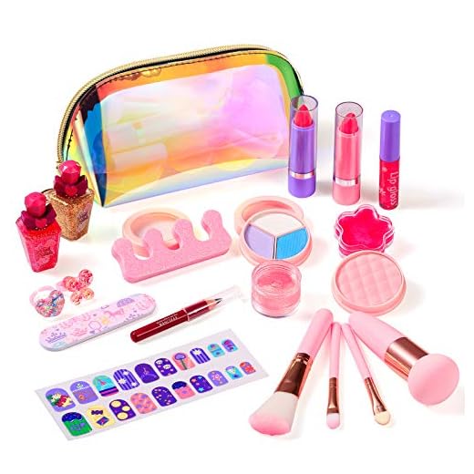Biulotter Kids Makeup Kit for Girls Real Kids Cosmetics Make Up Set with Cute Cosmetic Bag, Washable Play Makeup for Little Girls