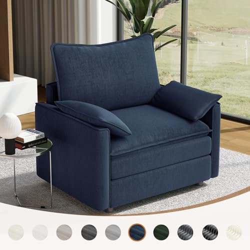 Vesgantti 40" Cloud Couch, Deep Seat Single Sofa, Blue - image 5