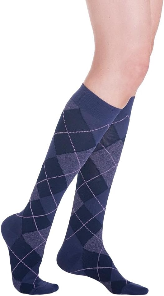 Women's Microfiber Patterns 143 Calf High Compression Socks 15-20mmHg
