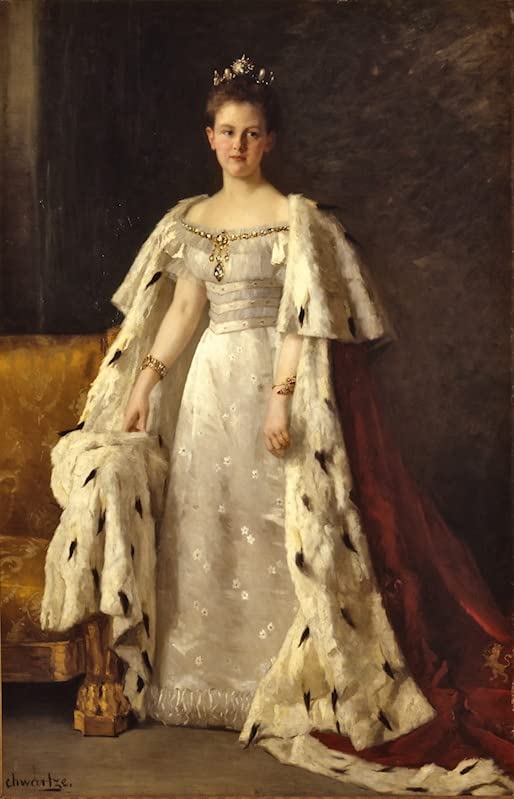 Toile modern peinture de la reine Wilhelmine de Thérèse Schwartze aux finitions d'art