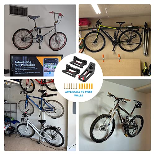 Svinkal Bike Wall Mount, Horizontal Indoor Storage Bike Hook Rack For Garage Or Home, Heavy Duty Bicycle Hold Hooks For Road, Mountain Or Hybrid Bikes. #TOP1