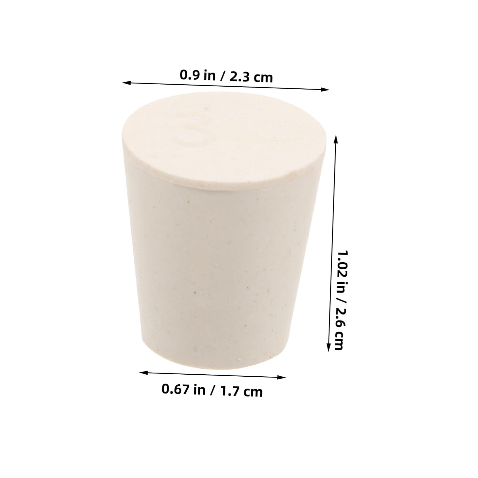 Unomor 10pcs Plug Tapered Round Hole Stoppers Caulk Tube Caps Cork Stoppers for Instruments Replacement Stopper Tube Stopper Cap Hinge Door Stopper Caulking Tube Sealing Caps White Rubber