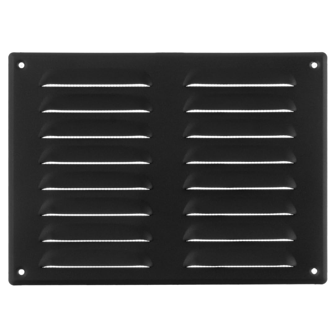 Europlast Anthracite 260X190mm / 10X7" Inch Metal Air Vent Grille Cover With Insect Mesh - Ventilation Cover