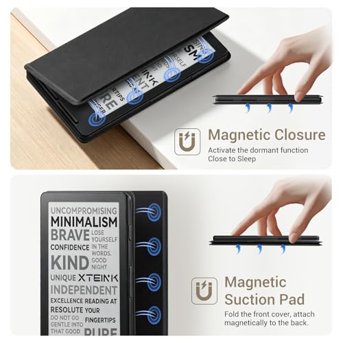 Image of CoBak Magnetic Case for XTEINK X4, Ultra-Lightweight Protective Cover for Xteink X4 E-Reader, Secure Magnetic Attachment(Black)