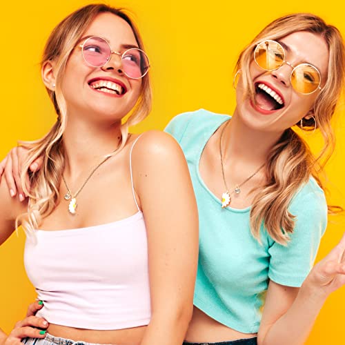 MJartoria BFF Necklace for 2-Daisy Best Friend Necklace Friendship Necklace Best Friends Forever Necklaces Valentines Day Gifts2