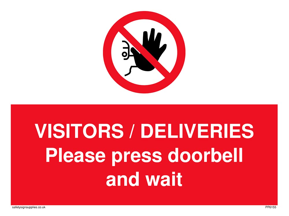 Pack of five - VISITORS Sign - 200x150mm - A5L
