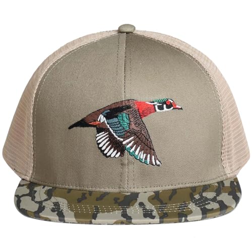 Image of EDTREK Outdoorsman Pro Trucker Breathable Mesh Performance Cap - Flat Brim Snapback Hat