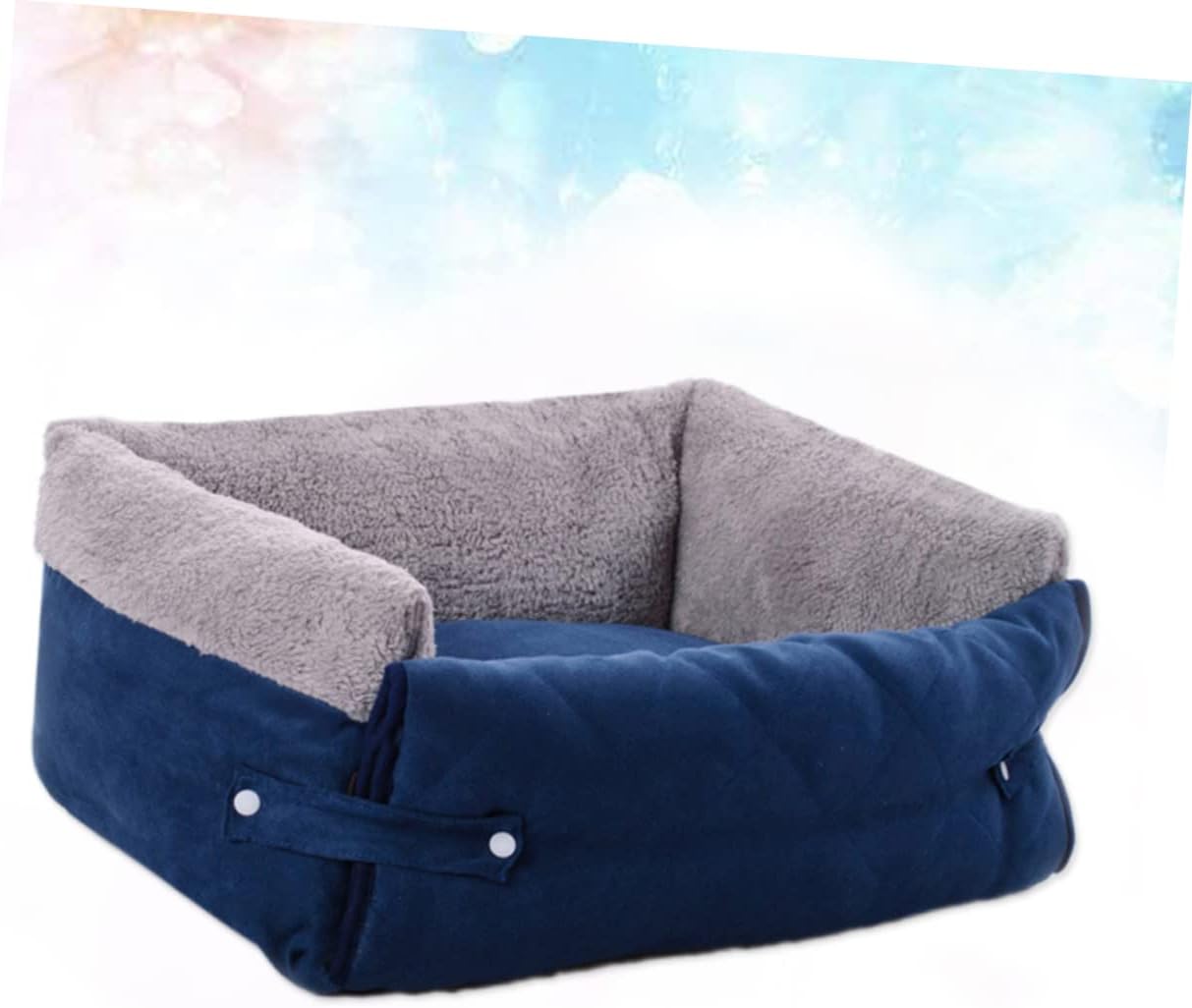 Dog Kennels Sofa Bed Removable Pet Bed for Small Medium Dogs Warm Blanket Quilt Blue Large