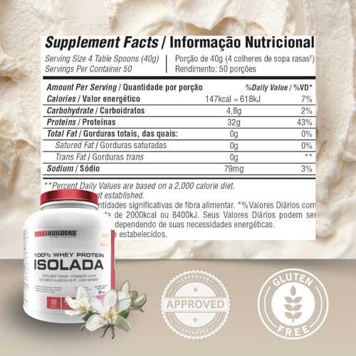 Whey Protein 100% Isolada - 900g (Baunilha)
