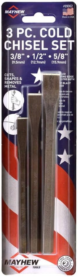 Mayhew Select 89062 Carded Cold Chisel Set, 3-Piece