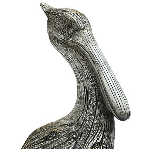 Sunnydaze 22-Inch Pelican's Perch Outdoor Garden Statue - Outside Nautical Yard Decor - Polystone Ocean And Beach Bird Animal Backyard And Lawn Ornament #TOP3