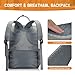 Maelstrom Laptop Backpack, Fits 15.6-17.3 Inch Travel Backpack Gift for Women Men, Waterproof College School Computer Bag, Anti-theft Business Work Bag with Luggage Strap(Grey, 15.6 Inch)