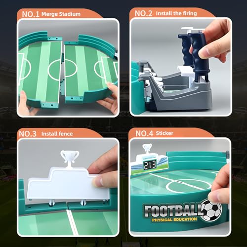 Tischkicker, Tischfußballspielzeug für Zwei mit 6 Mini-Fußball, Interaktive Brettspiele für Kinder Erwachsene, Verbessern Sie das Interesse der Kinder am Sport – Bild 4
