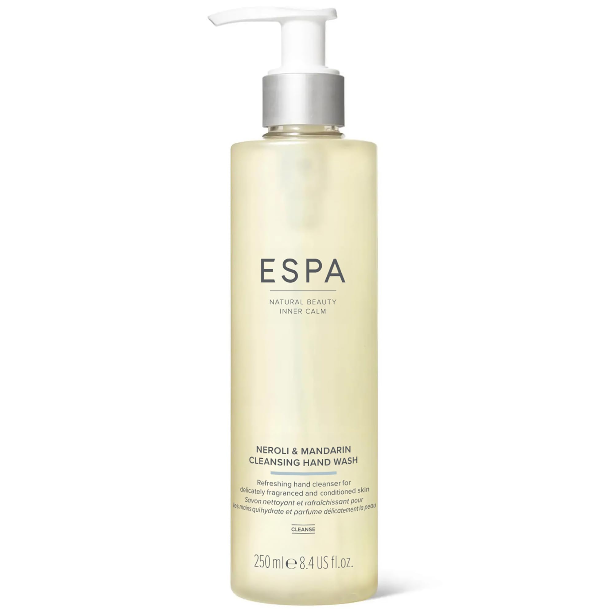 ESPA Neroli & Mandarin Cleansing Hand Wash 250ml | Coconut Cleanser, Essential Oils & Moisturising Sugar Beet Extract | Refreshing, Softening Daily Hand Soap with Natural Ingredients