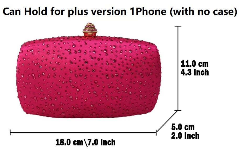 Image of Boutique De FGG Women's Crystal Clutch Evening Bag Bride Handbags for Wedding Party Diamond Rhinestone Clutch Purse,Mini,Mini