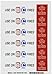 Brady 95227, Fire Extinguisher Labels, 1 1/2" Height x 6" Width, Red/Blue on White, Legend "Use On B, C Fires" (1 Card per Package 6 stickers per card)