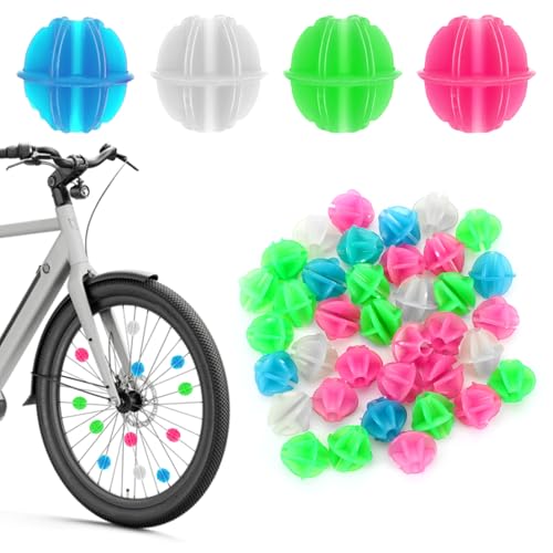 Heclia 180PCS Bike Spoke Beads Glow in The Dark, Colorful Plastic Kids Bicycle Wheel Spoke Decorations, Children\'s Bike Spokes Accessoriess for Boys Girls, Bead Noise Making Safety Riding Decorations
