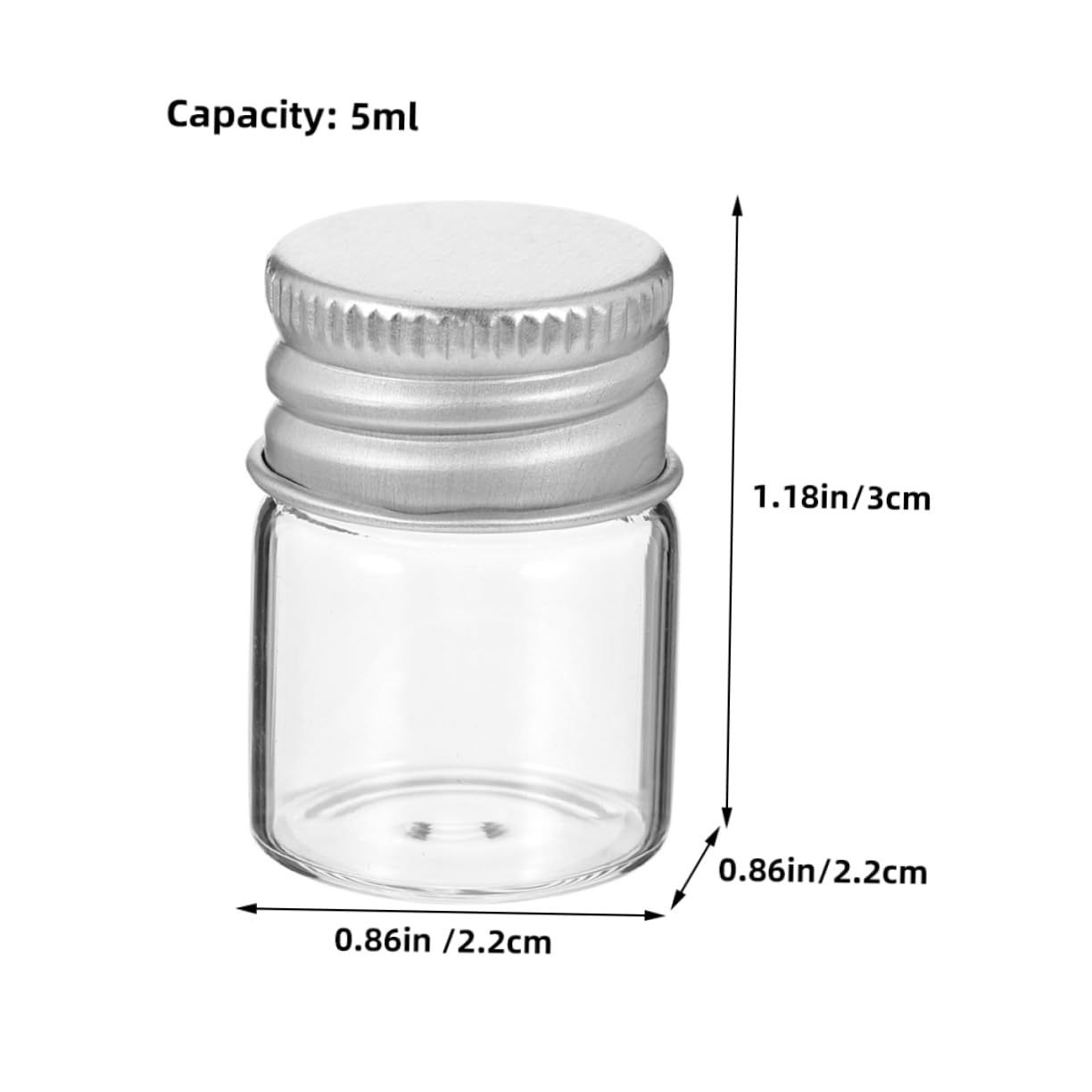 BRIGHTFUFU 24 Pack 5ml Perfume Bottles Fragrance Mini Glass Vials Aluminum Caps for Liquids Storage