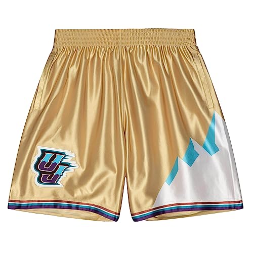 Mitchell & Ness 75th NBA Anniversary Gold Swingman Shorts, Utah Jazz Gold, L